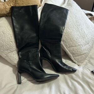 Black tall boots
